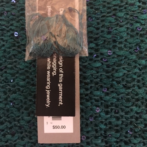 🆕 Apt.9 Green Sparkle Lined Sweater MP - Picture 4 of 4